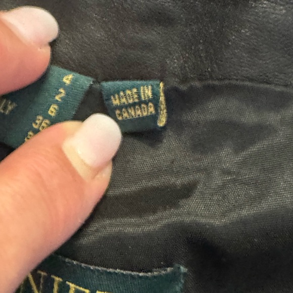 Danier Vintage Leather Black Bootcut Pants Size 4 - Picture 5 of 8